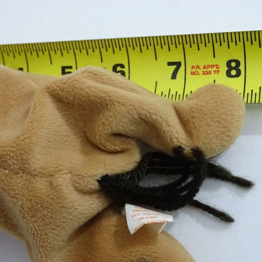 Vintage Ty Beanie Baby Derby Horse 1995 Brown Stuffed Animal Plush Soft Toy 8